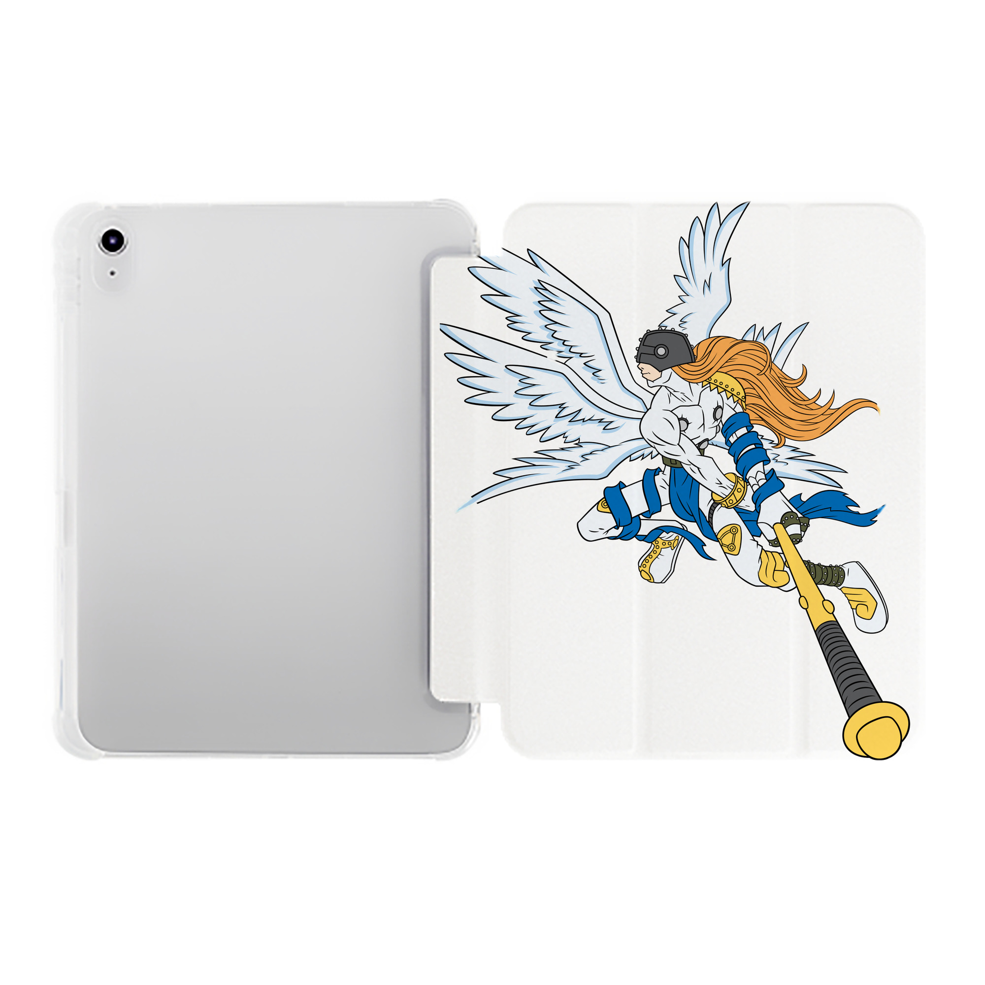 （画像用） Digimon デジタルモンスター/デジモン IPad ケース ペン収納付き 三つ折りスタンド PUレザー×シリコン 対応機種9.5/10.5/10.9インチ